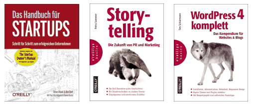 Highlights;  das Standardwerk "The Startup Owner's Manual" von Steve Blank und Bob Dorf, jetzt in dt. Ausgabe bei uns. Petra Sammers Storytelling. Und ein neues, umfassendes WordPress-Kompendium!
