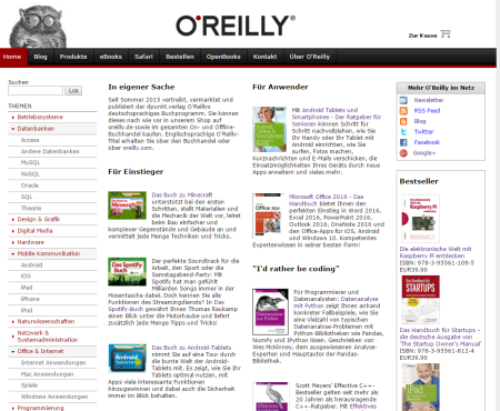 Alte O'Reilly-Website